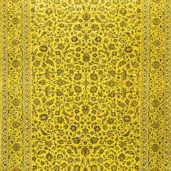Machine Washable Persian Yellow Traditional Rug, wshtr1045yw