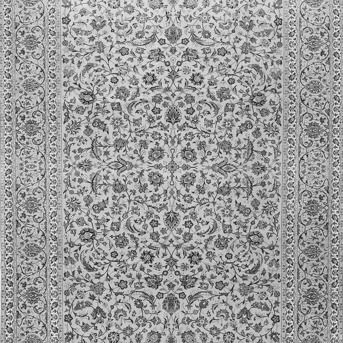 Serging Thickness of Machine Washable Persian Gray Traditional Rug, wshtr1045gry