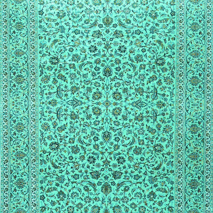 Machine Washable Persian Turquoise Traditional Area Rugs, wshtr1045turq