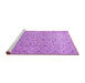 Sideview of Machine Washable Persian Purple Traditional Area Rugs, wshtr1045pur