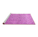 Sideview of Machine Washable Persian Pink Traditional Rug, wshtr1045pnk