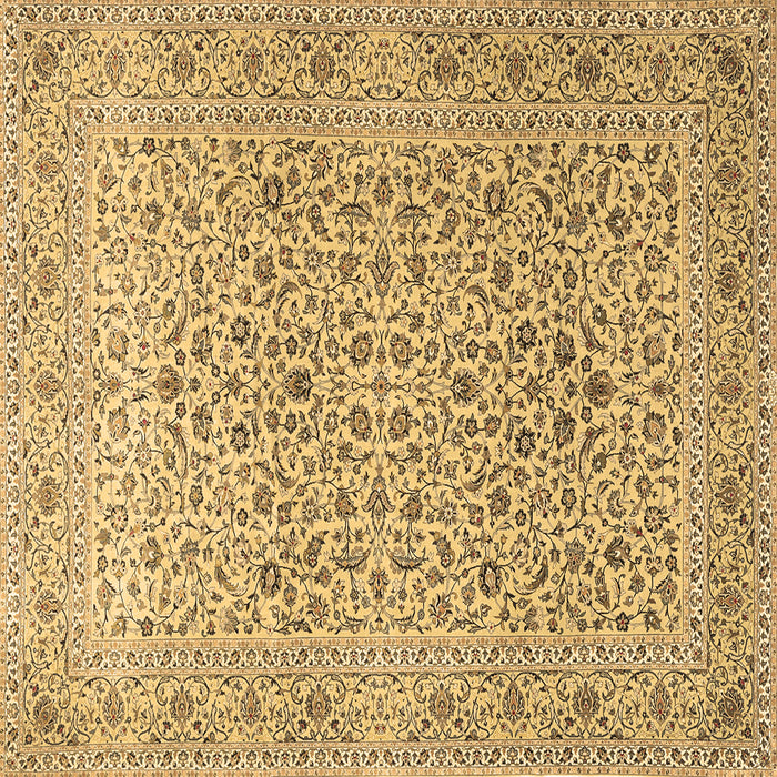 Square Persian Brown Traditional Rug, tr1045brn