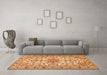 Machine Washable Persian Orange Traditional Area Rugs in a Living Room, wshtr1046org