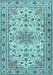 Machine Washable Persian Light Blue Traditional Rug, wshtr1046lblu