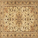 Square Persian Brown Traditional Rug, tr1046brn