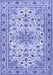 Machine Washable Persian Blue Traditional Rug, wshtr1046blu