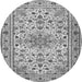 Square Persian Gray Traditional Rug, tr1046gry