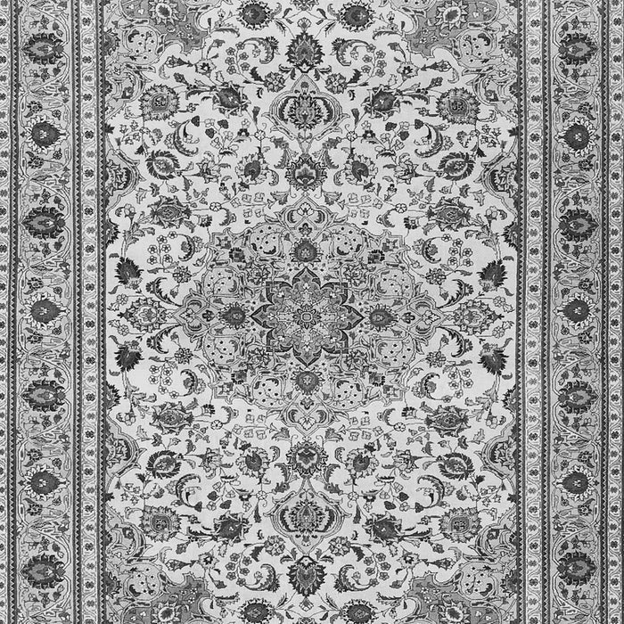Serging Thickness of Machine Washable Persian Gray Traditional Rug, wshtr1046gry