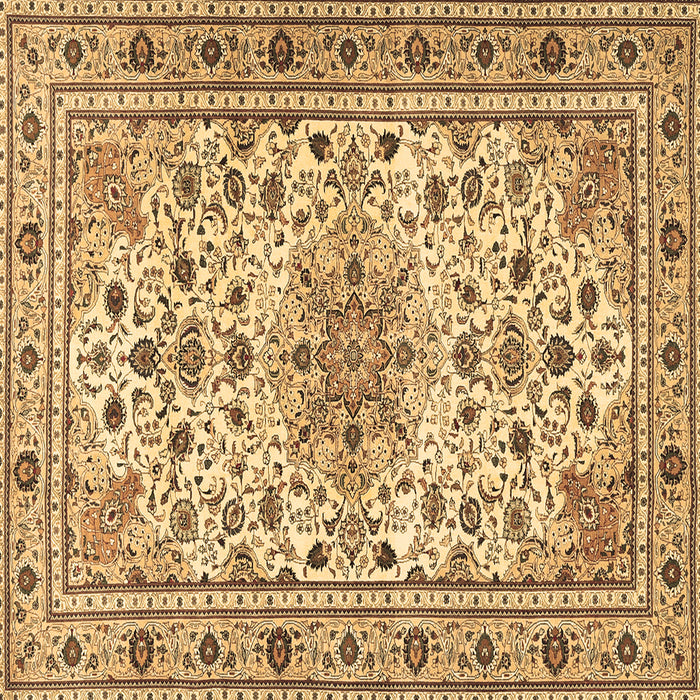Square Machine Washable Persian Brown Traditional Rug, wshtr1046brn