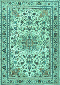 Persian Turquoise Traditional Rug, tr1046turq