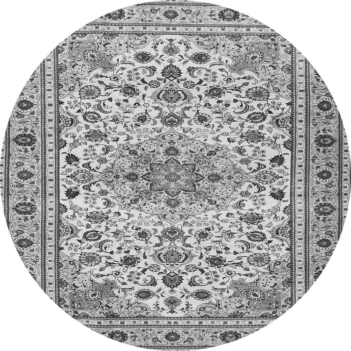 Machine Washable Persian Gray Traditional Rug, wshtr1046gry