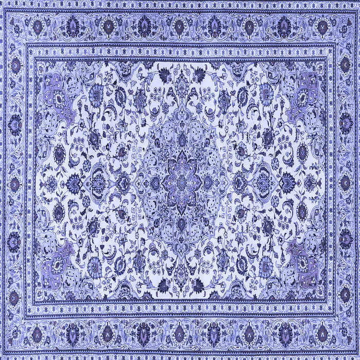 Square Persian Blue Traditional Rug, tr1046blu