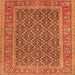 Serging Thickness of Persian Orange Traditional Rug, tr1047org