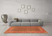 Machine Washable Persian Orange Traditional Area Rugs in a Living Room, wshtr1047org