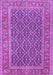 Machine Washable Persian Purple Traditional Area Rugs, wshtr1047pur