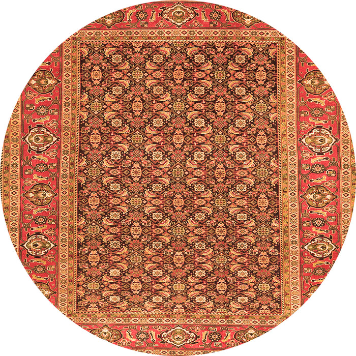 Square Persian Orange Traditional Rug, tr1047org