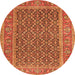 Square Persian Orange Traditional Rug, tr1047org