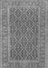 Serging Thickness of Machine Washable Persian Gray Traditional Rug, wshtr1047gry