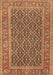 Machine Washable Persian Brown Traditional Rug, wshtr1047brn