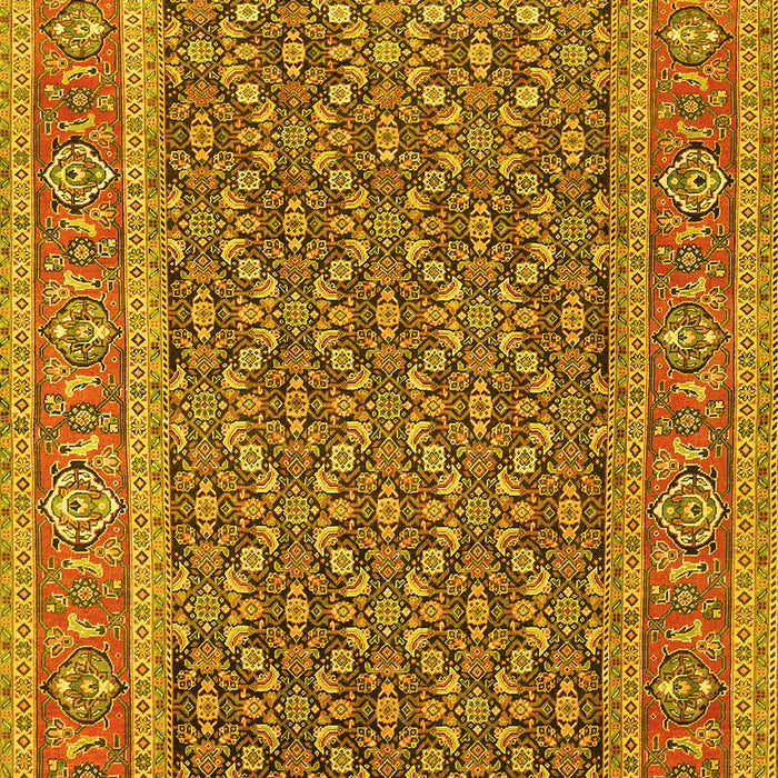 Machine Washable Persian Yellow Traditional Rug, wshtr1047yw