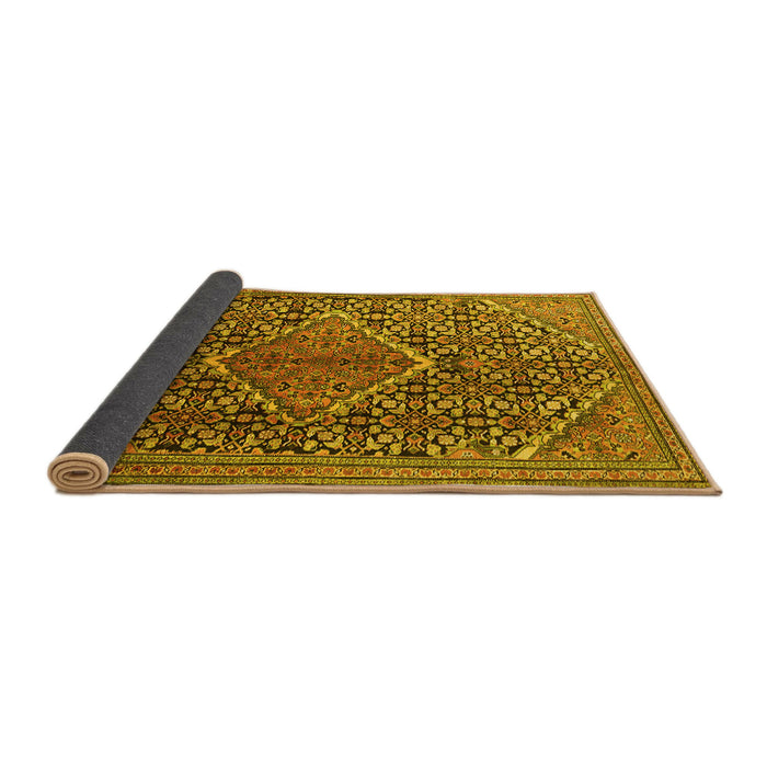Sideview of Persian Yellow Traditional Rug, tr1048yw