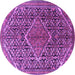 Round Persian Purple Traditional Rug, tr1048pur