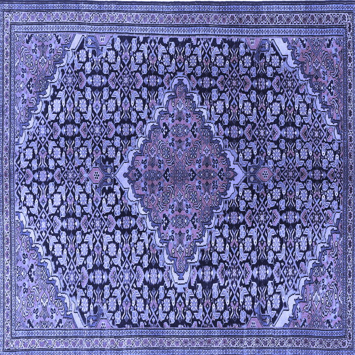 Square Persian Blue Traditional Rug, tr1048blu