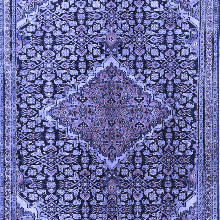 Machine Washable Persian Blue Traditional Rug, wshtr1048blu