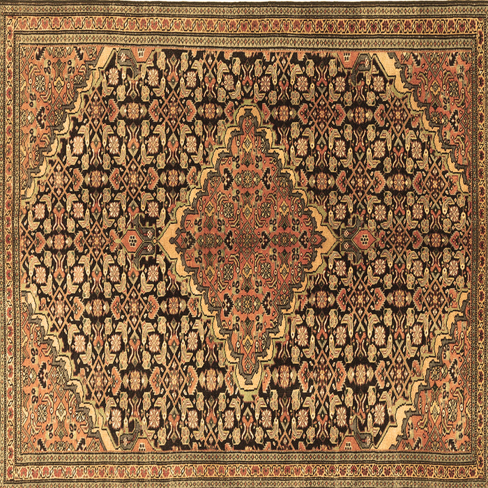 Square Machine Washable Persian Brown Traditional Rug, wshtr1048brn