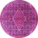 Round Persian Pink Traditional Rug, tr1048pnk