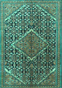 Persian Turquoise Traditional Rug, tr1048turq