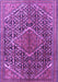 Machine Washable Persian Purple Traditional Area Rugs, wshtr1048pur