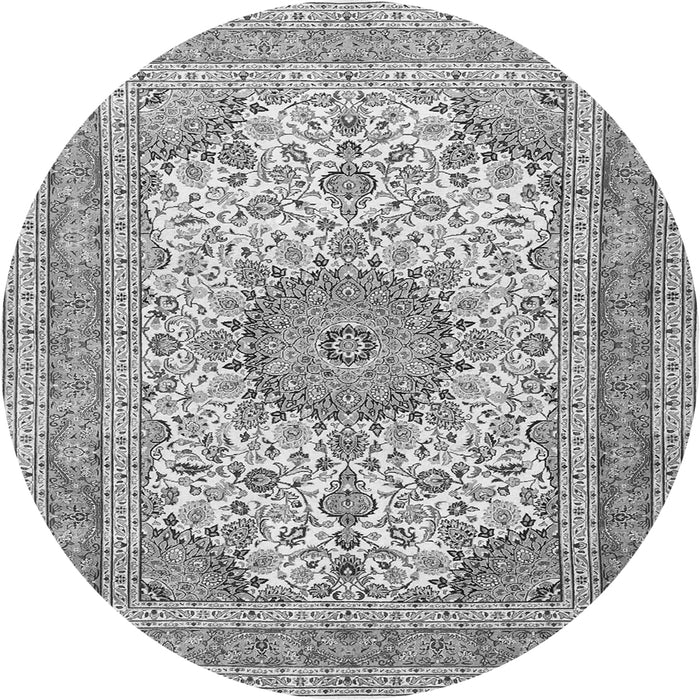 Square Medallion Gray Traditional Rug, tr1049gry