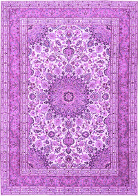 Medallion Purple Traditional Rug, tr1049pur