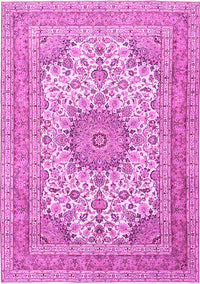 Medallion Pink Traditional Rug, tr1049pnk