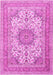 Medallion Pink Traditional Rug, tr1049pnk