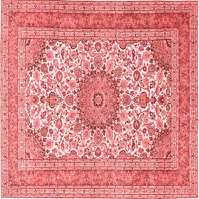 Medallion Red Traditional Rug, tr1049red