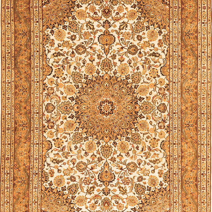 Medallion Orange Traditional Rug, tr1049org