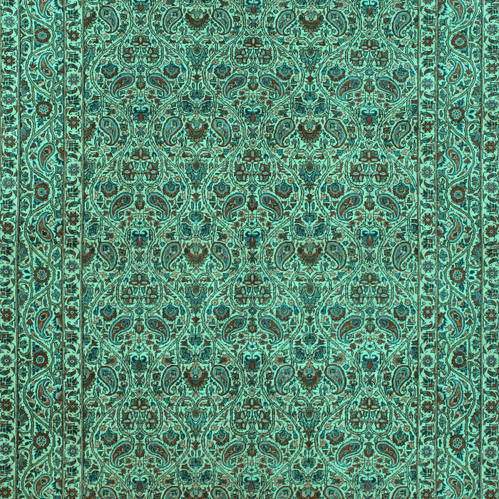 Machine Washable Persian Turquoise Traditional Area Rugs, wshtr104turq