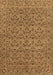 Machine Washable Persian Brown Traditional Rug, wshtr104brn