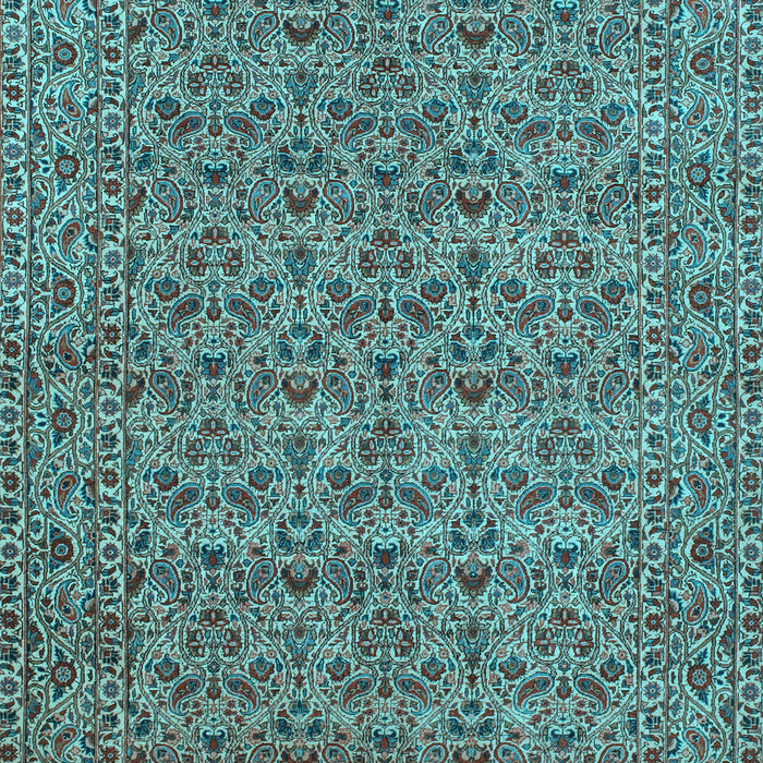 Machine Washable Persian Light Blue Traditional Rug, wshtr104lblu