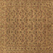 Square Machine Washable Persian Brown Traditional Rug, wshtr104brn