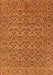 Serging Thickness of Machine Washable Persian Orange Traditional Area Rugs, wshtr104org