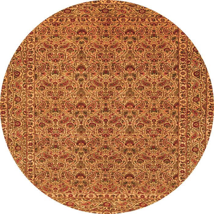 Machine Washable Persian Orange Traditional Area Rugs, wshtr104org