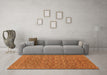 Machine Washable Persian Orange Traditional Area Rugs in a Living Room, wshtr104org