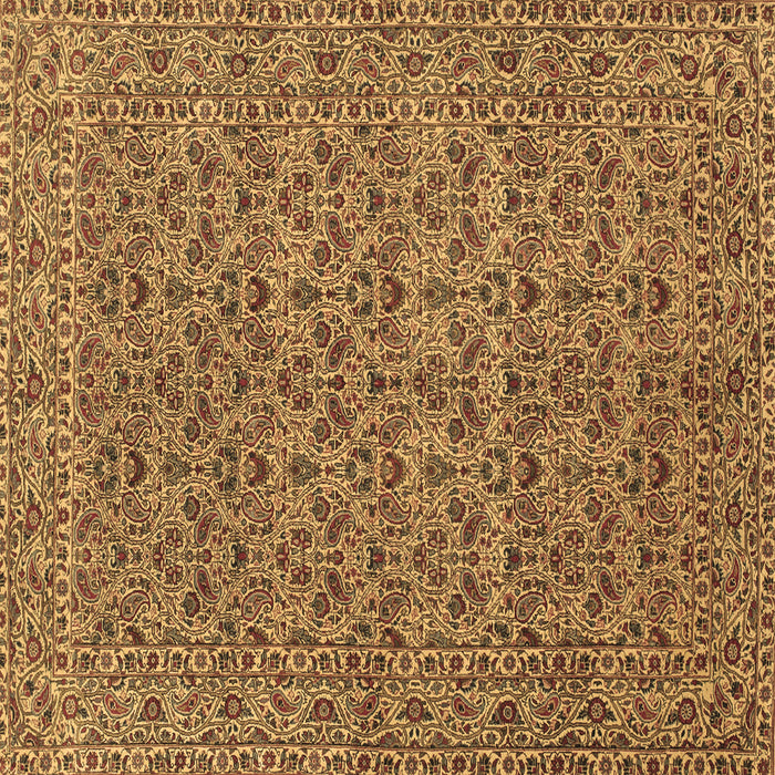 Square Persian Brown Traditional Rug, tr104brn