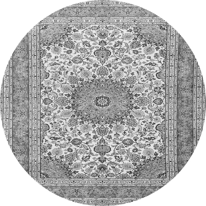 Square Medallion Gray Traditional Rug, tr1050gry