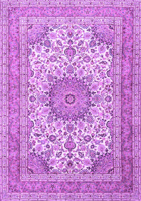 Medallion Purple Traditional Rug, tr1050pur