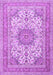 Medallion Purple Traditional Rug, tr1050pur