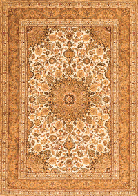 Medallion Orange Traditional Rug, tr1050org